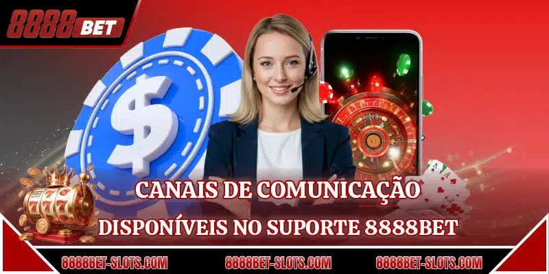 Canais de comunicação disponíveis no suporte 8888BET