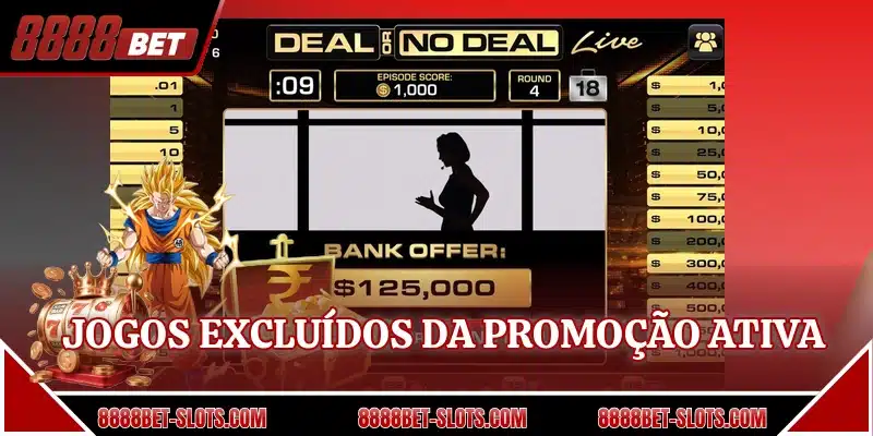 Jogos excluídos da promoção ativa