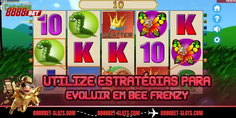 Utilize estratégias para evoluir em Bee Frenzy
