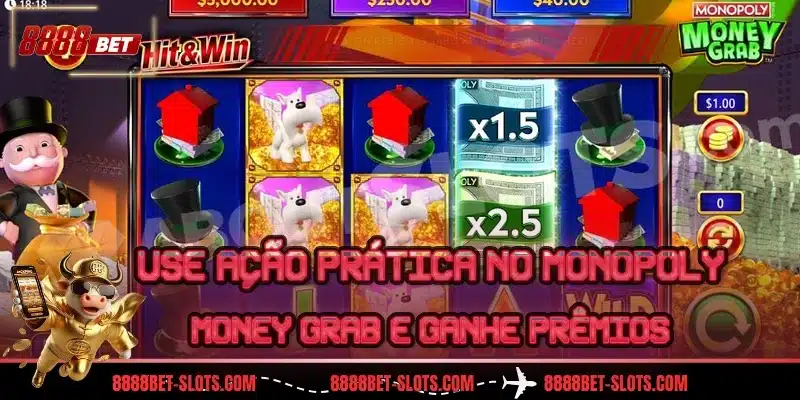Use ação prática no Monopoly Money Grab e ganhe prêmios